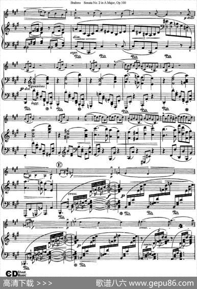 ViolinSonataNo.2inAMajorOp.100（小提琴+钢琴伴奏）