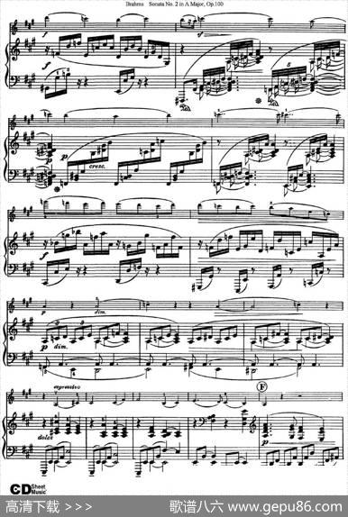 ViolinSonataNo.2inAMajorOp.100（小提琴+钢琴伴奏）