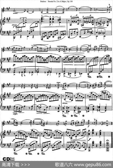 ViolinSonataNo.2inAMajorOp.100（小提琴+钢琴伴奏）