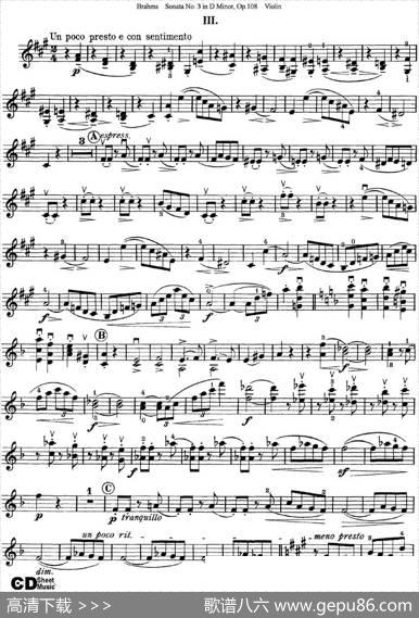 ViolinSonataNo.3inDMinorOp.108