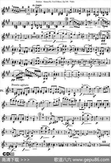 ViolinSonataNo.3inDMinorOp.108