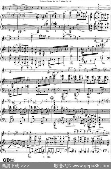 ViolinSonataNo.3inDMinorOp.108（小提琴+钢琴伴奏）