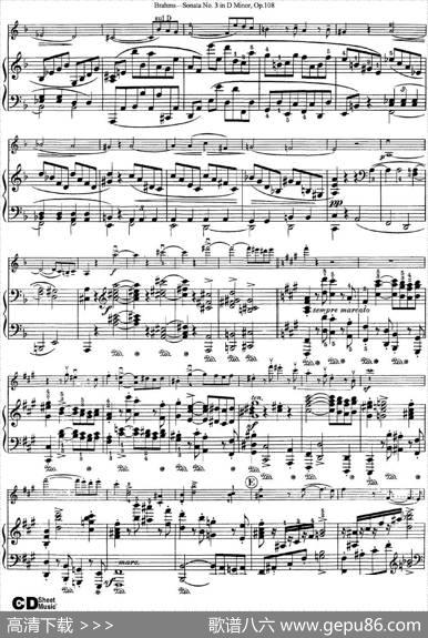 ViolinSonataNo.3inDMinorOp.108（小提琴+钢琴伴奏）