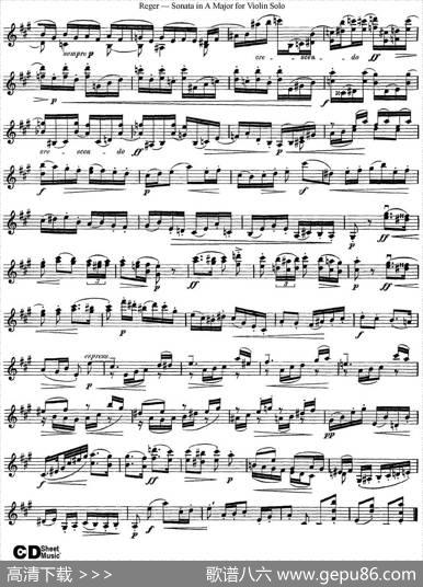 SonatainAMajorforSoloViolinOp.42No.2