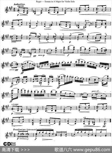SonatainAMajorforSoloViolinOp.42No.2