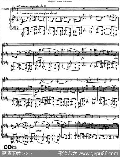 ViolinSonatainBMinor（小提琴+钢琴伴奏）