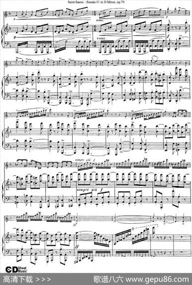 ViolinSonataNo.1inDMinorOp.75（小提琴+钢琴伴奏）