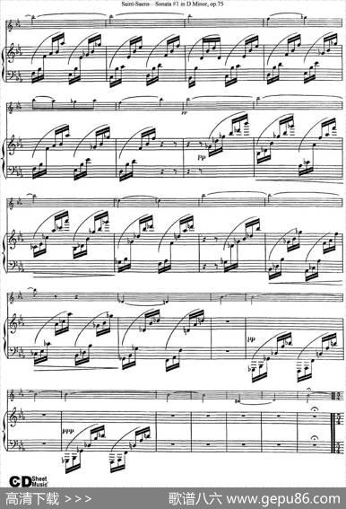 ViolinSonataNo.1inDMinorOp.75（小提琴+钢琴伴奏）