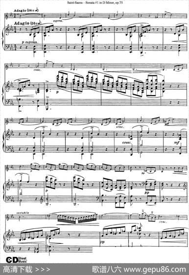 ViolinSonataNo.1inDMinorOp.75（小提琴+钢琴伴奏）