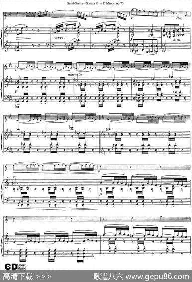 ViolinSonataNo.1inDMinorOp.75（小提琴+钢琴伴奏）