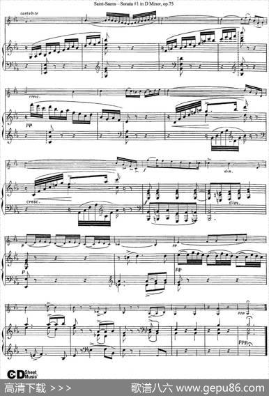 ViolinSonataNo.1inDMinorOp.75（小提琴+钢琴伴奏）