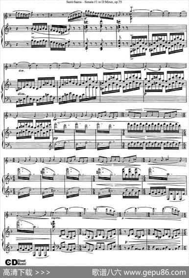 ViolinSonataNo.1inDMinorOp.75（小提琴+钢琴伴奏）