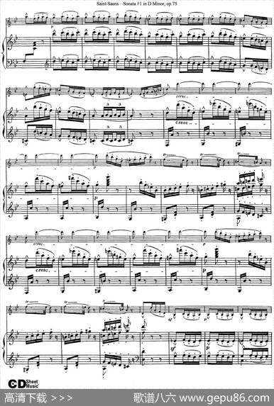 ViolinSonataNo.1inDMinorOp.75（小提琴+钢琴伴奏）