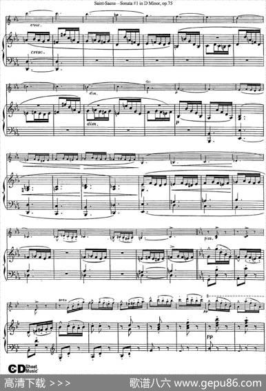 ViolinSonataNo.1inDMinorOp.75（小提琴+钢琴伴奏）