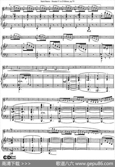 ViolinSonataNo.1inDMinorOp.75（小提琴+钢琴伴奏）