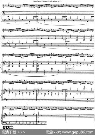 ViolinSonataNo.1inDMinorOp.75（小提琴+钢琴伴奏）