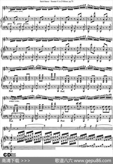 ViolinSonataNo.1inDMinorOp.75（小提琴+钢琴伴奏）