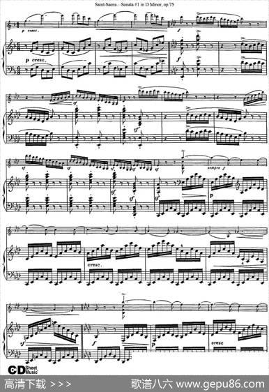 ViolinSonataNo.1inDMinorOp.75（小提琴+钢琴伴奏）