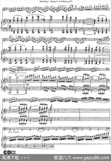 ViolinSonataNo.1inDMinorOp.75（小提琴+钢琴伴奏）