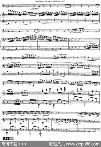 ViolinSonataNo.1inDMinorOp.75（小提琴+钢琴伴奏）