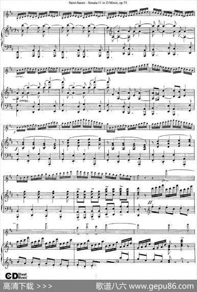 ViolinSonataNo.1inDMinorOp.75（小提琴+钢琴伴奏）
