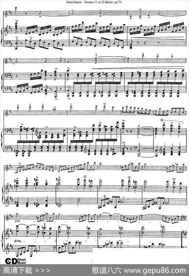 ViolinSonataNo.1inDMinorOp.75（小提琴+钢琴伴奏）