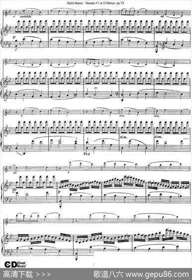 ViolinSonataNo.1inDMinorOp.75（小提琴+钢琴伴奏）