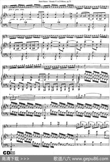 ViolinSonataNo.1inDMinorOp.75（小提琴+钢琴伴奏）