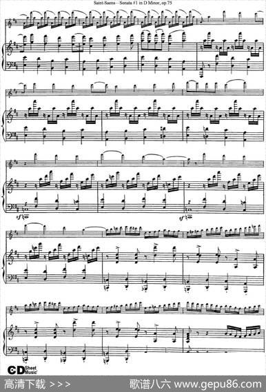 ViolinSonataNo.1inDMinorOp.75（小提琴+钢琴伴奏）