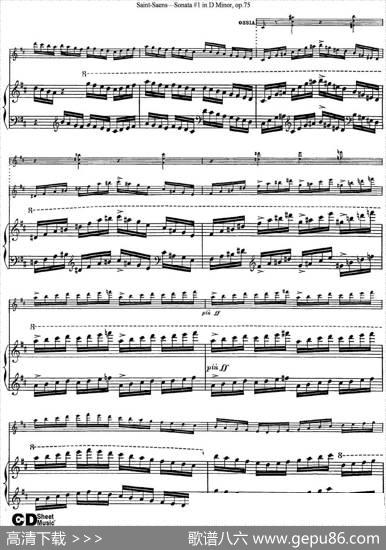ViolinSonataNo.1inDMinorOp.75（小提琴+钢琴伴奏）