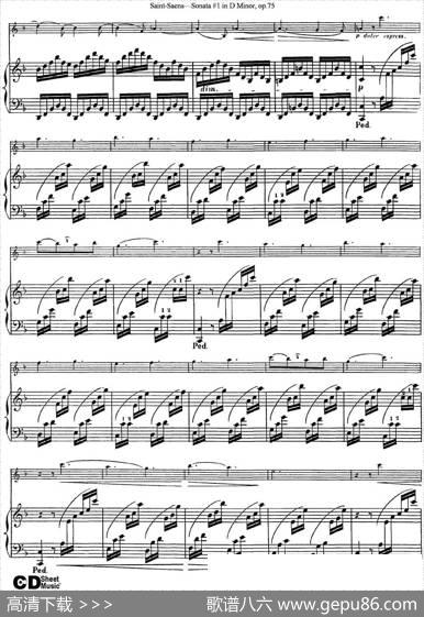 ViolinSonataNo.1inDMinorOp.75（小提琴+钢琴伴奏）