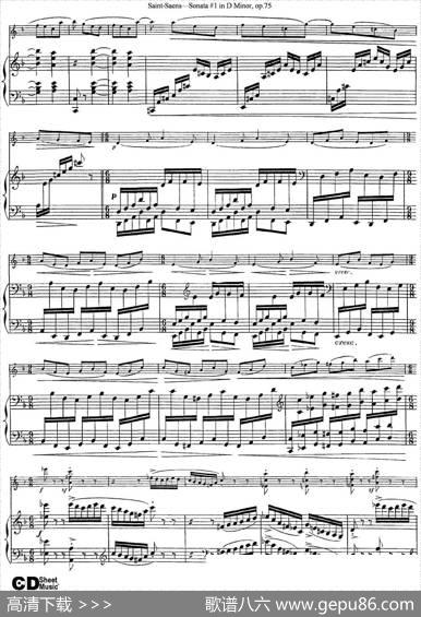 ViolinSonataNo.1inDMinorOp.75（小提琴+钢琴伴奏）