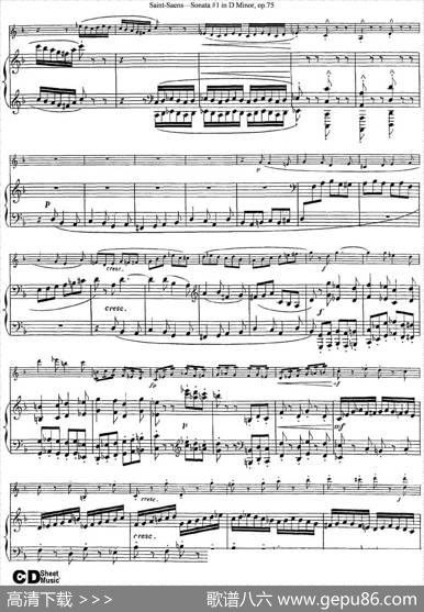 ViolinSonataNo.1inDMinorOp.75（小提琴+钢琴伴奏）