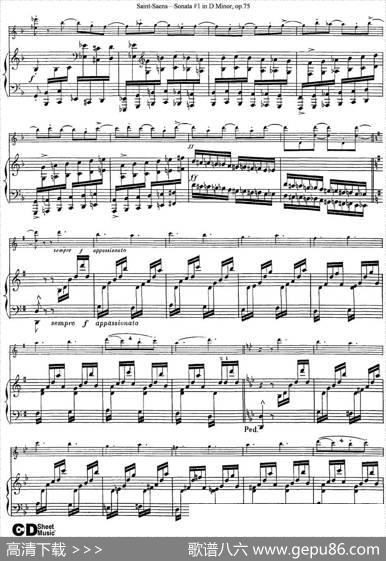 ViolinSonataNo.1inDMinorOp.75（小提琴+钢琴伴奏）