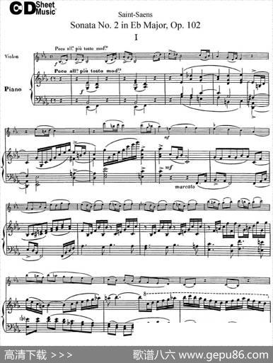 ViolinSonataNo.2inEbMajorOp.102（小提琴+钢琴伴奏）