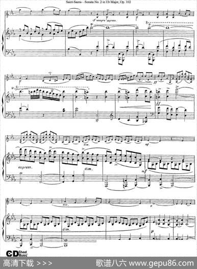 ViolinSonataNo.2inEbMajorOp.102（小提琴+钢琴伴奏）