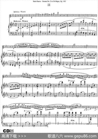 ViolinSonataNo.2inEbMajorOp.102（小提琴+钢琴伴奏）
