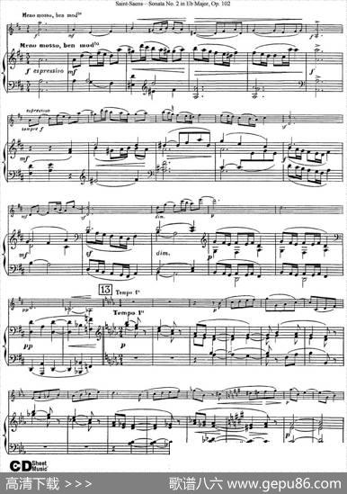 ViolinSonataNo.2inEbMajorOp.102（小提琴+钢琴伴奏）