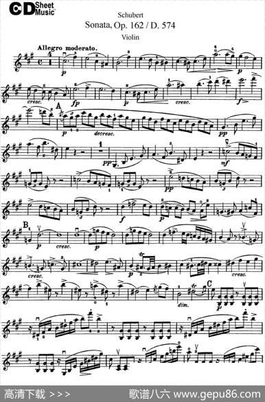 ViolinSonatainAmajorOp.162D.574