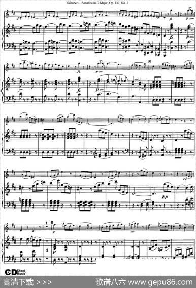 ViolinSonatinainDmajorOp.137No.1（小提琴+钢琴伴奏）