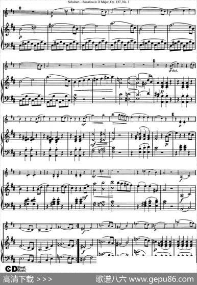 ViolinSonatinainDmajorOp.137No.1（小提琴+钢琴伴奏）