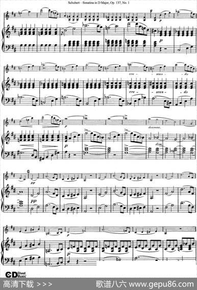 ViolinSonatinainDmajorOp.137No.1（小提琴+钢琴伴奏）