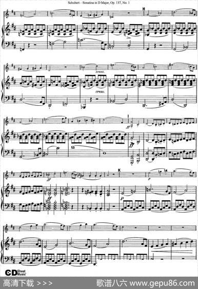 ViolinSonatinainDmajorOp.137No.1（小提琴+钢琴伴奏）