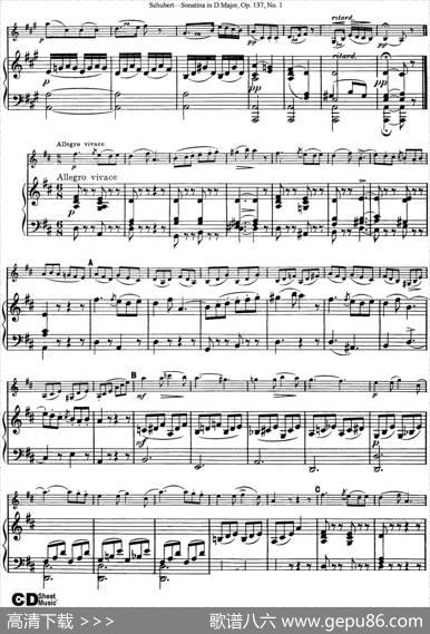 ViolinSonatinainDmajorOp.137No.1（小提琴+钢琴伴奏）