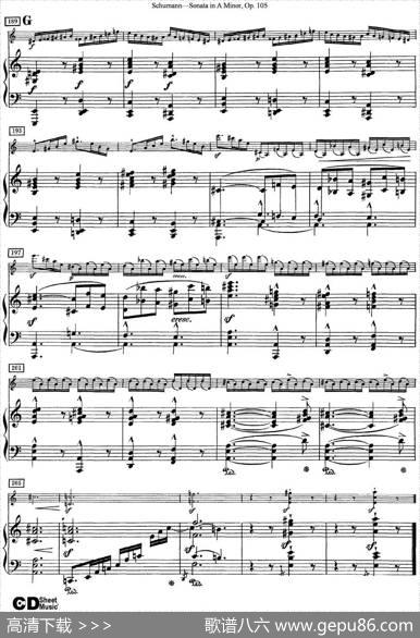 ViolinSonatainAminorOp.105（小提琴+钢琴伴奏）
