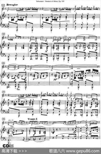 ViolinSonatainAminorOp.105（小提琴+钢琴伴奏）