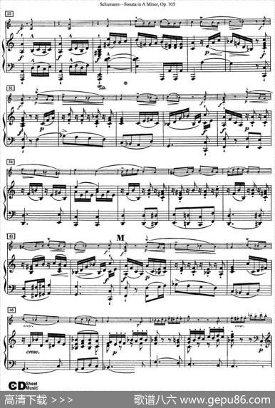 ViolinSonatainAminorOp.105（小提琴+钢琴伴奏）