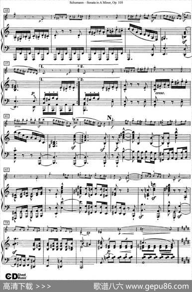 ViolinSonatainAminorOp.105（小提琴+钢琴伴奏）
