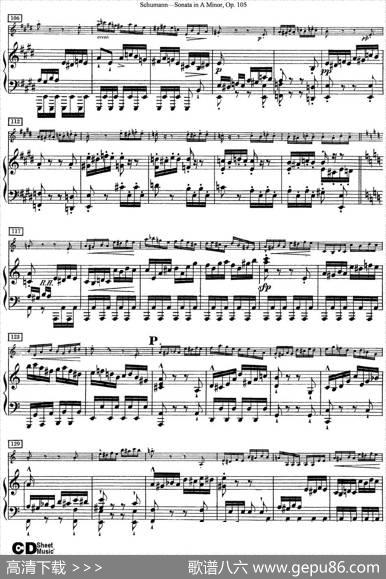 ViolinSonatainAminorOp.105（小提琴+钢琴伴奏）