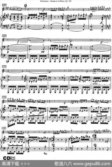 ViolinSonatainAminorOp.105（小提琴+钢琴伴奏）